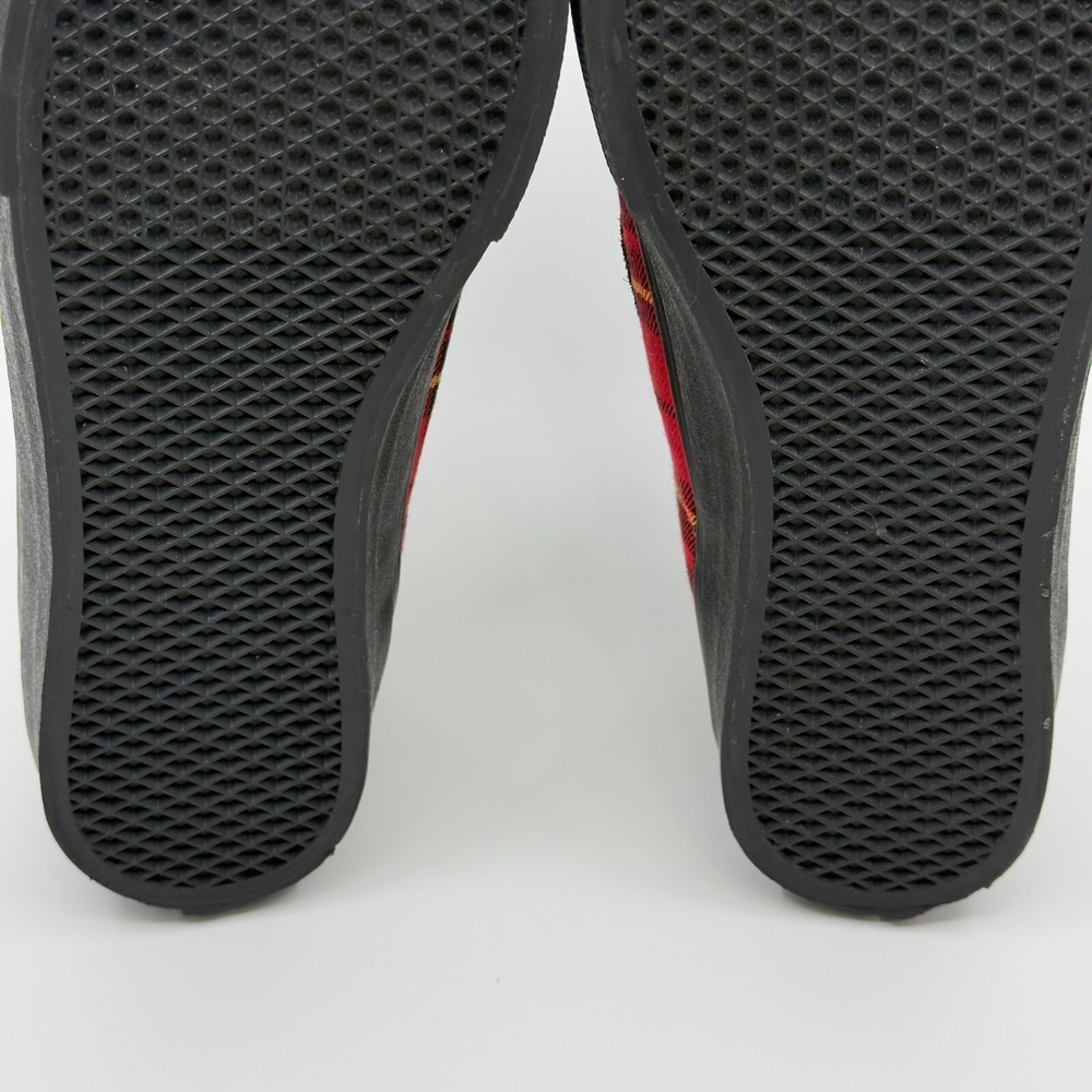 Vans Red and Black Plaid High-Top Sneakers - Picture 16 of 16